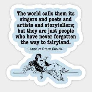 Fairyland - Anne of Green Gables - Version 1 Sticker